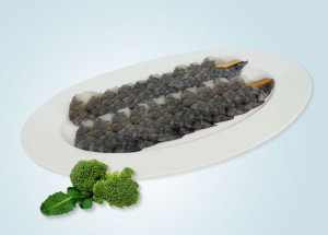 Raw Peeled Deveined Tail-off Black Tiger Shrimp Skewered